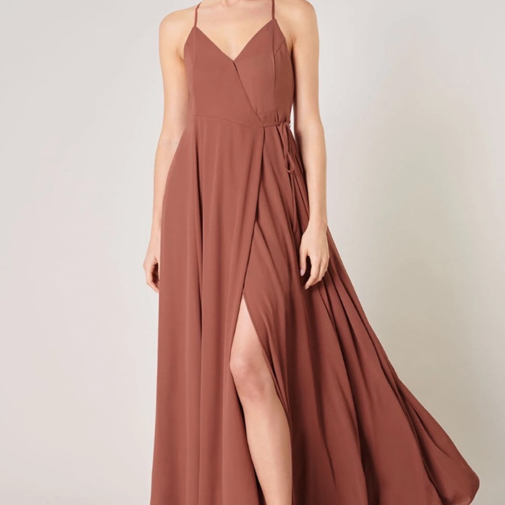 Sugarlips Pink and Orange Maxi Dress with Slit